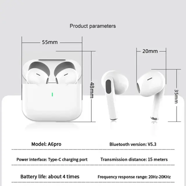 אוזניות Bluetooth אלחוטיות חדשות Air Pro True Wireless, תמונה 6