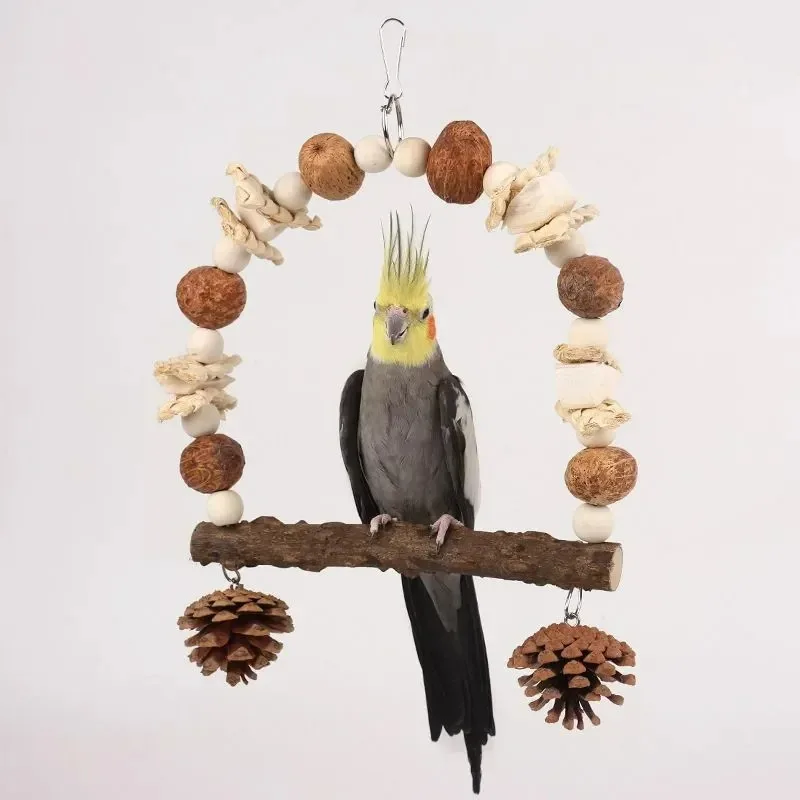 Natural Pine Cone Bird Toy 4