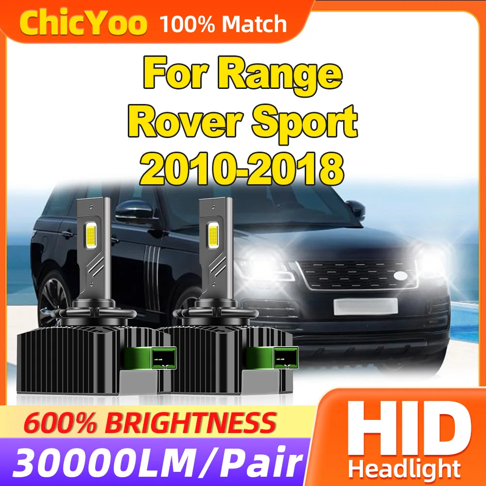 

120W Xenon Headlight Bulbs 30000LM Auto Headlamps 6000K White 12V Car Lights For Range Rover Sport 2010-2014 2015 2016 2017 2018