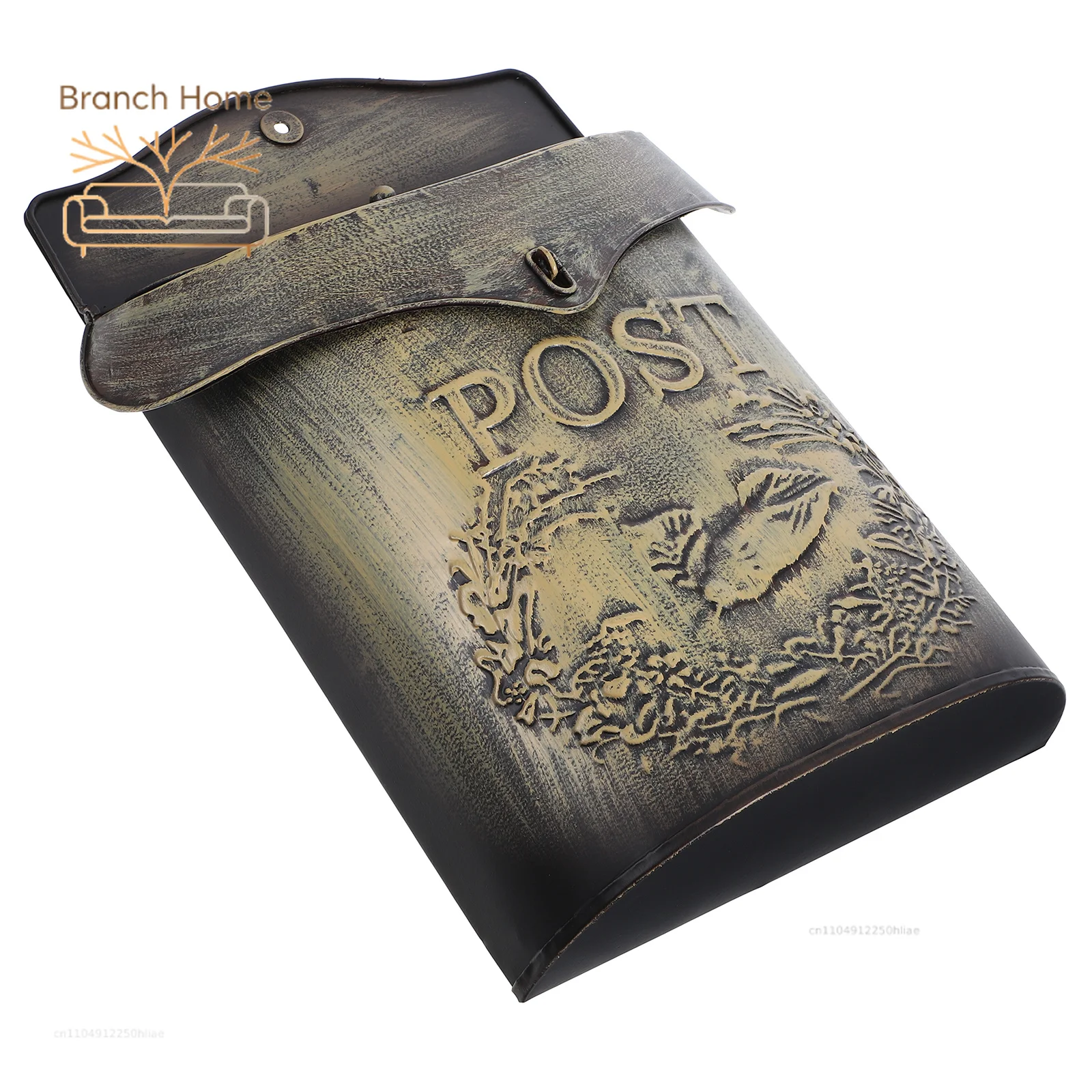 Wall Mount Mailbox Retro Style Vintage Letter Box Iron Suggestion Boxes Outdoor Durable Material Easy Installation Large