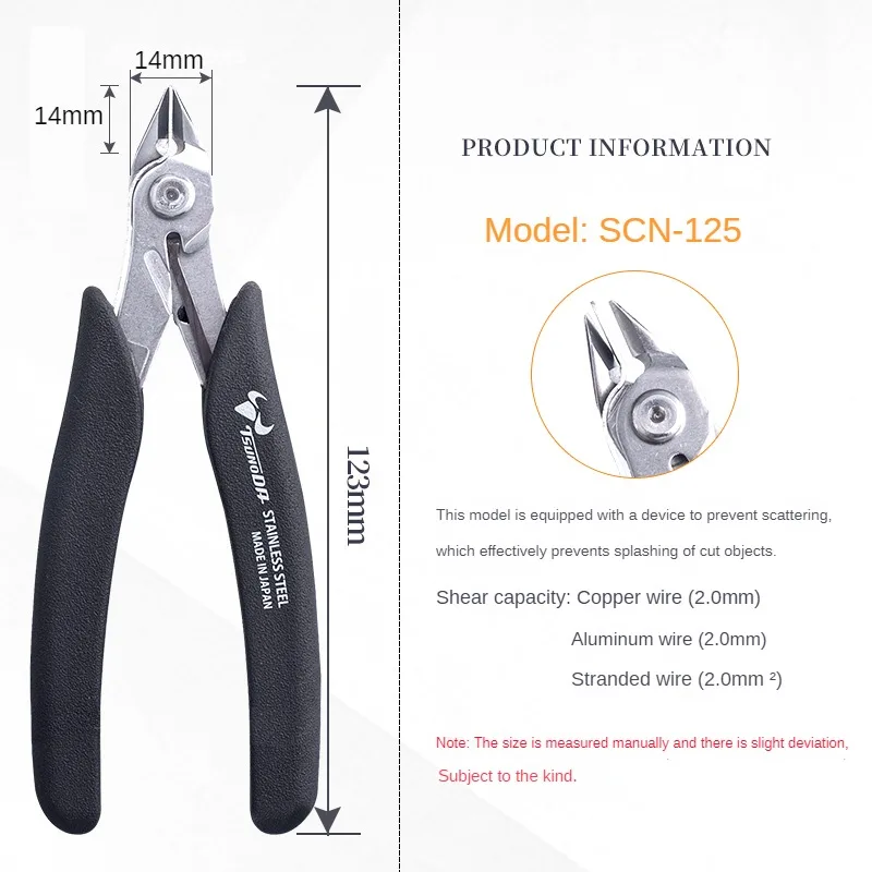 Imagem -02 - Tsunoda-alicatadores Eletrônicos do Corte do pé Alicatadores Diagonais Alicatadores Plásticos do Corte Ssm Scn Snb Spn125 Feitos em Japão 5