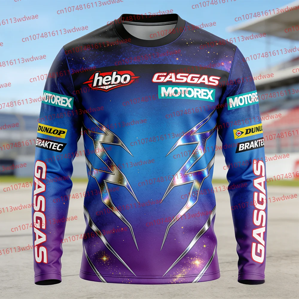 

GASGAS Motorcycle clothing Man Long Sleeve Moto Tee Quick-Drying Breathable Jersey Outdoor Jersey Spanish brand cycling clothin