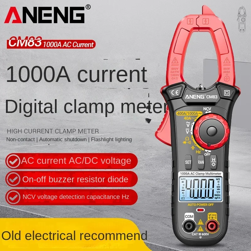 

ANENG CM83 High-precision High-current Multi-function Clamp Multimeter Electrician Current Clamp Meter Capacitance Resistance