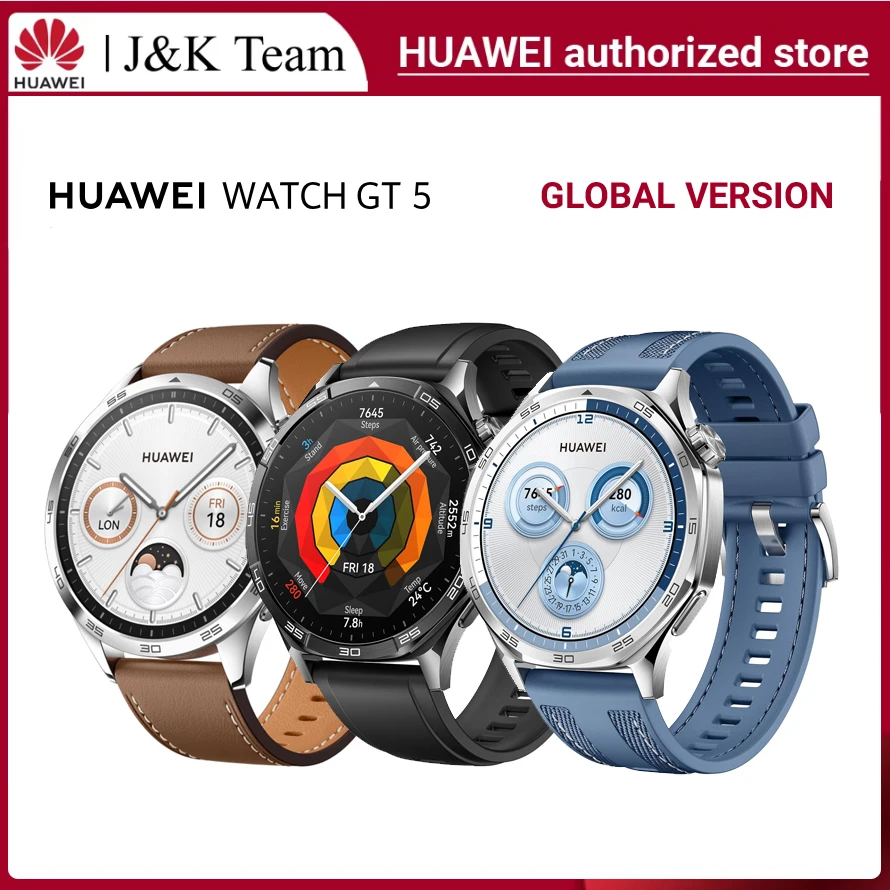 Умные часы HUAWEI Watch GT 5, часы GT5 Pro, глобальная версия, встроенная карта, чтение сообщений, совместимость с iOS и Android