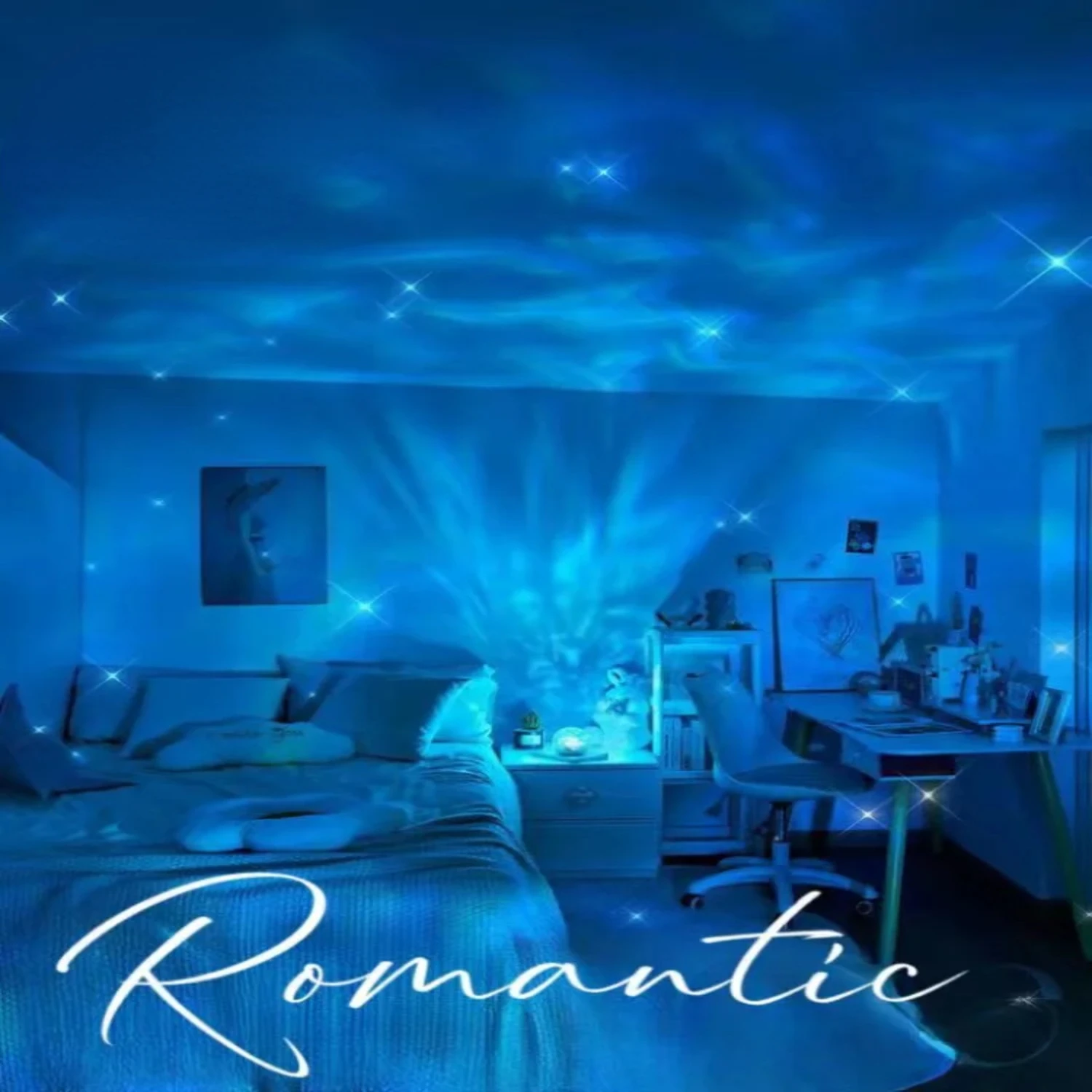 Transformez votre espace avec une lampe LED en cristal RVB dynamique, une lampe esthétique à ondulation de l'eau pour les escales de chambre à coucher, un luxe abordable Créer