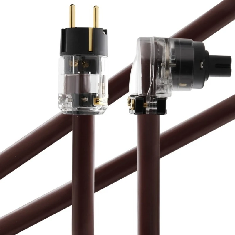 

European standard American standard power cord, power amplifier audio 7-character L-shaped elbow plug tail