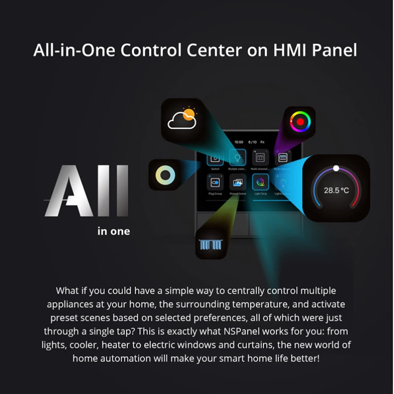 AnjieloSmart All-in-One WiFi Control Touch Screen Home Appliance Gadgets Support Alexa Google Smart Remote Control for Home