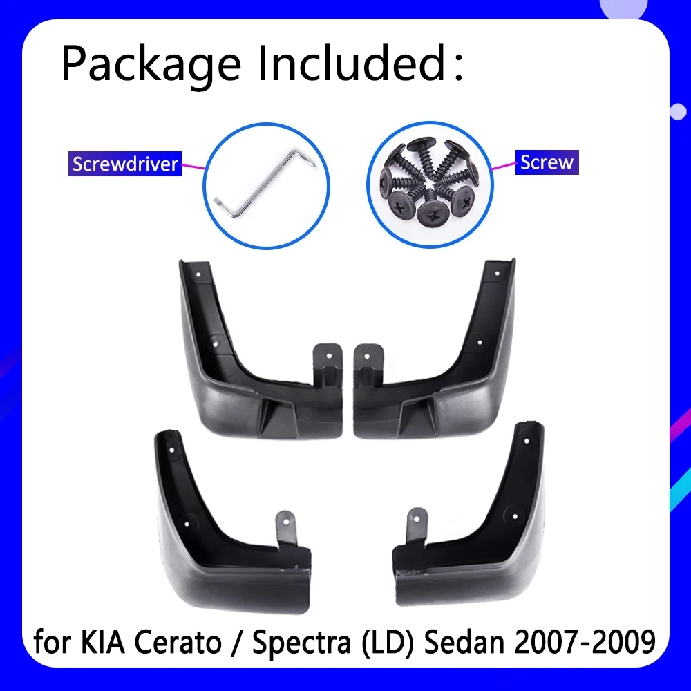 Mudguards fit for KIA Cerato Spectra LD 2007 2008 2009 Car Accessories Mudflap Fender Auto Replacement Parts