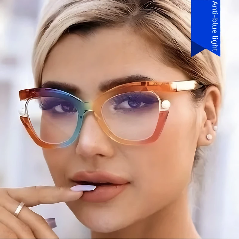 Retro Runde Marke Design Ultra-dünne Grüne Leopard Männer und Frauen Rahmen Photochrome Anti Blau Licht Lesebrille Grad 0 ~ + 600 – Detail 1