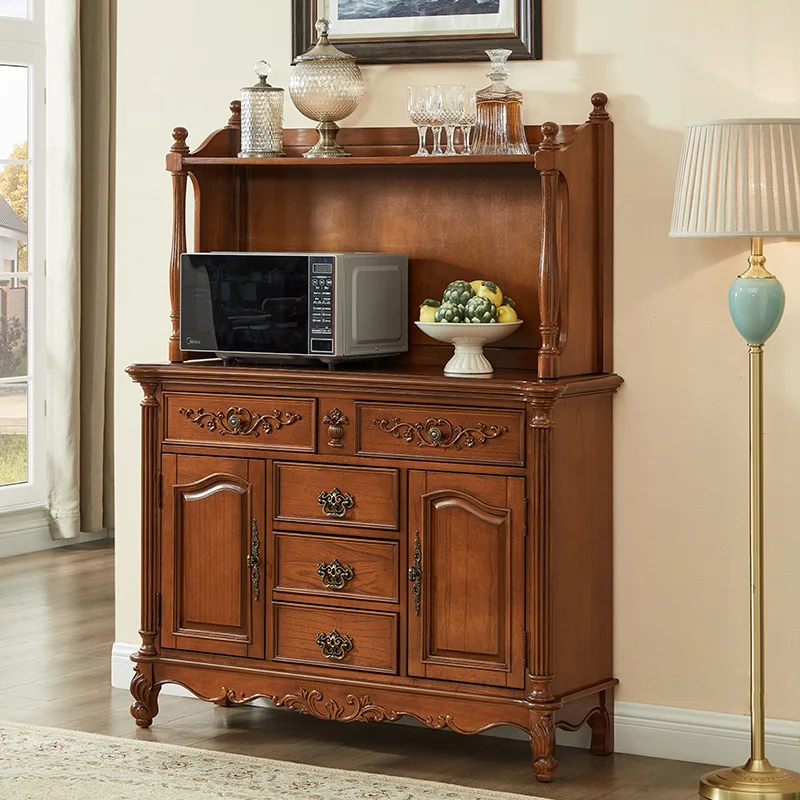 

American-style rural solid wood dining side cabinet, entrance porch cabinet, foyer aisle storage, living room, household tea buc