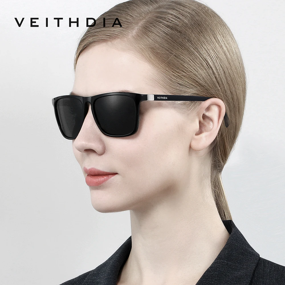 VEITHDIA Brand Square Fashion Sunglasses TR90 Gradient Frame Sunglasses Polarized UV400 Lens Eyeglasses For Male Female V75FA21