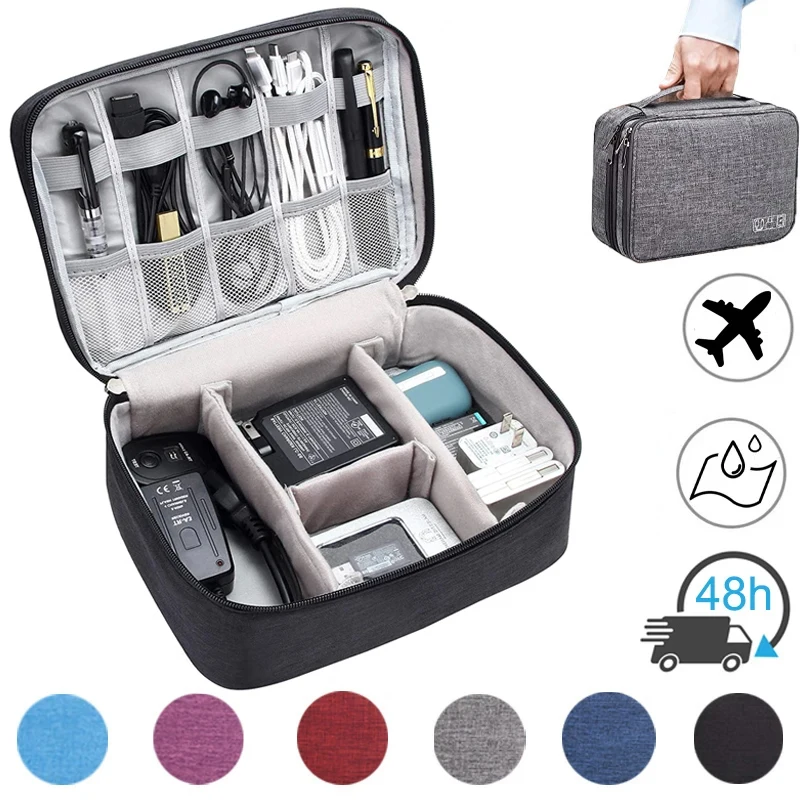 USB-Ladegerät-Aufbewahrungstasche, Kabel-Organizer, Aufbewahrungstasche, wasserdicht, Datenleitung, Reisekoffer, Organizer, tragbarer elektronischer Organizer