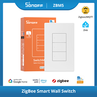 SONOFF ZBM5 120 Type Zigbee 3.0 Smart Light Wall Switch  Interruptor Inteligente No Neutral or with Neutral Control with Alexa