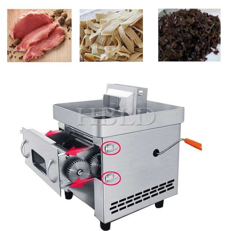 

Hand Operated Electric Commercial Meat Cutter, Stainless Steel Slicer For Vegetable And Lamb Meat