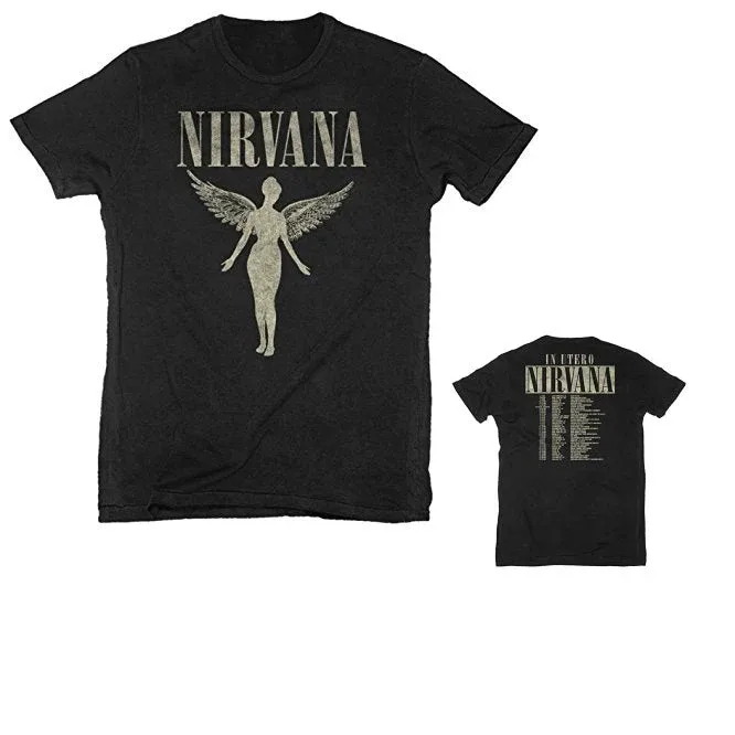 Rare Nirvana in Utero Album Mens T-shirt Licensed High-end Luxury Is for Both Men and Women Top Y2k 2026 Summer Tshirt