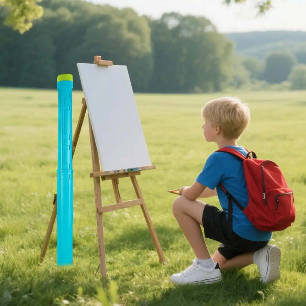 Tubo de viaje telescópico para pintura artística, tubo de transporte de arte telescópico ajustable para almacenamiento de dibujo de documentos para viajar
