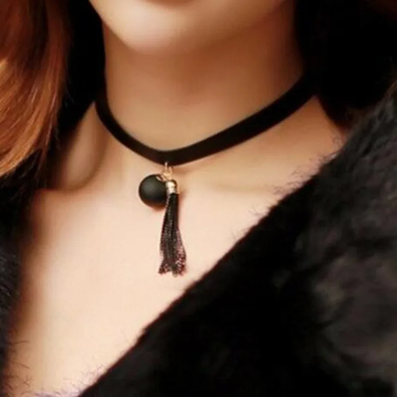 Hot New Fashion Tassel Necklace Torques Statement Necklaces Chokers Necklaces Collier Femme Maxi Necklaces Women Bijou