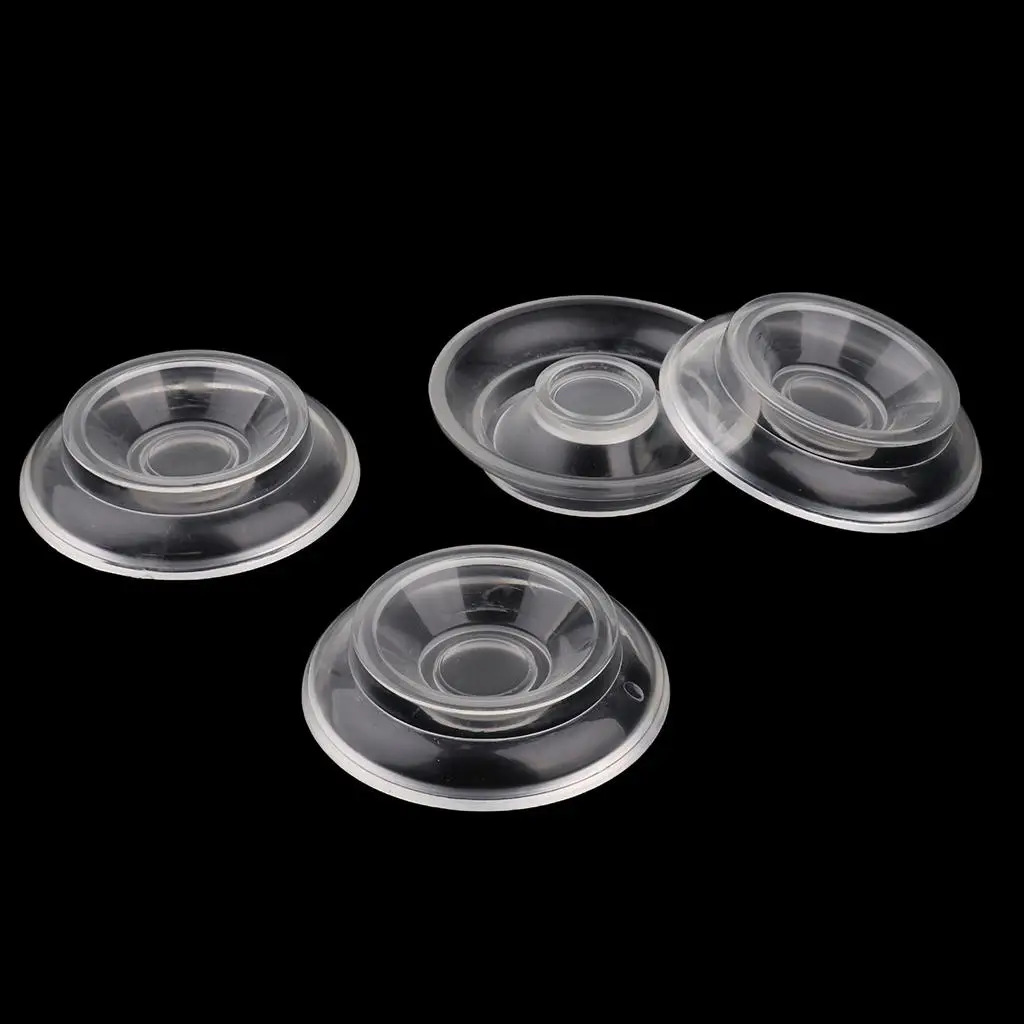 

4Pcs Transparent Piano Castor Cup Bowl Shape for Upright Piano