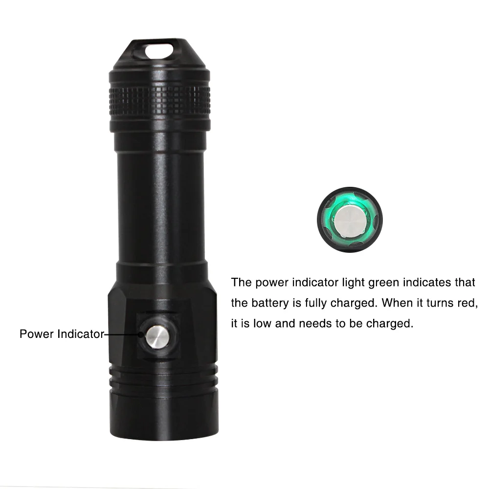 Photography Video Light Diving Flashlight 3x XM-L2 White/Yellow+ 2x XPE Red Waterproof torch Underwater Lamp +26650 +Charger