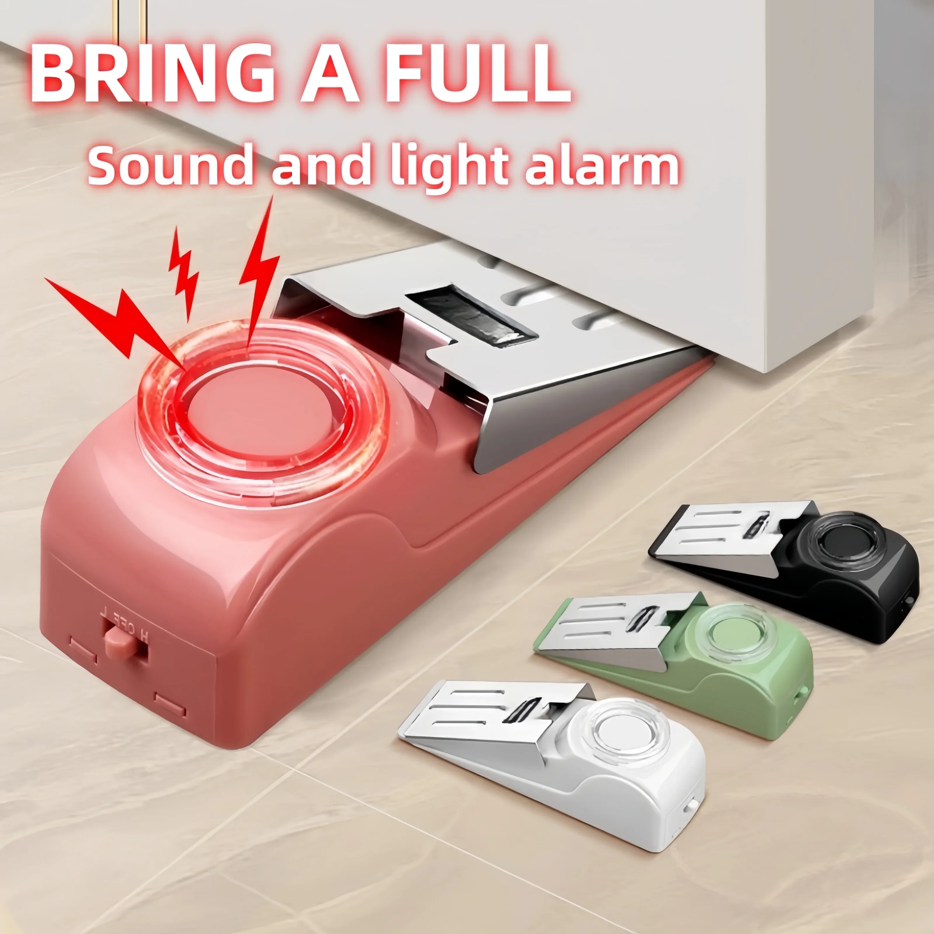 Portable Anti-theft Alarm Anti-wolf Anti-theft Household Door Crack and Door Plug Hotel and B&B Home Alarm for Girls LivingAlone