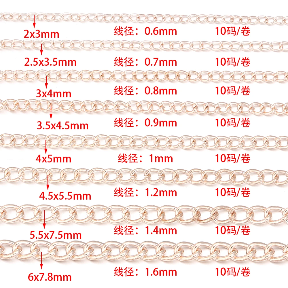 10 yard/rulo Düz 2-6mm Uzatma - Body Jewelry Chain incelemesi ve fiyatı