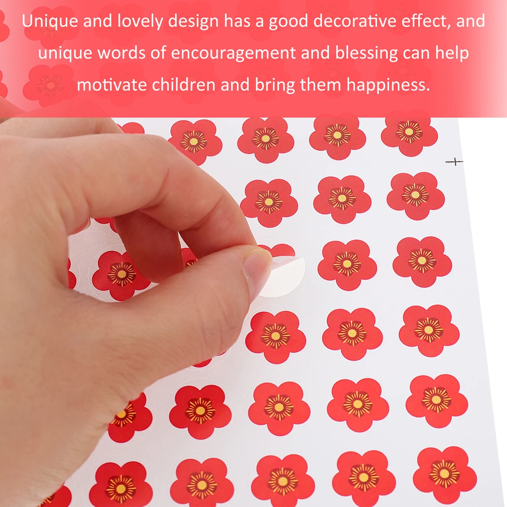

60 Sheets Thumbs-Up Flower Prints Stickers Kids Reward Decals Self-Adhesive Motivational Teacher Appreciation Classroom
