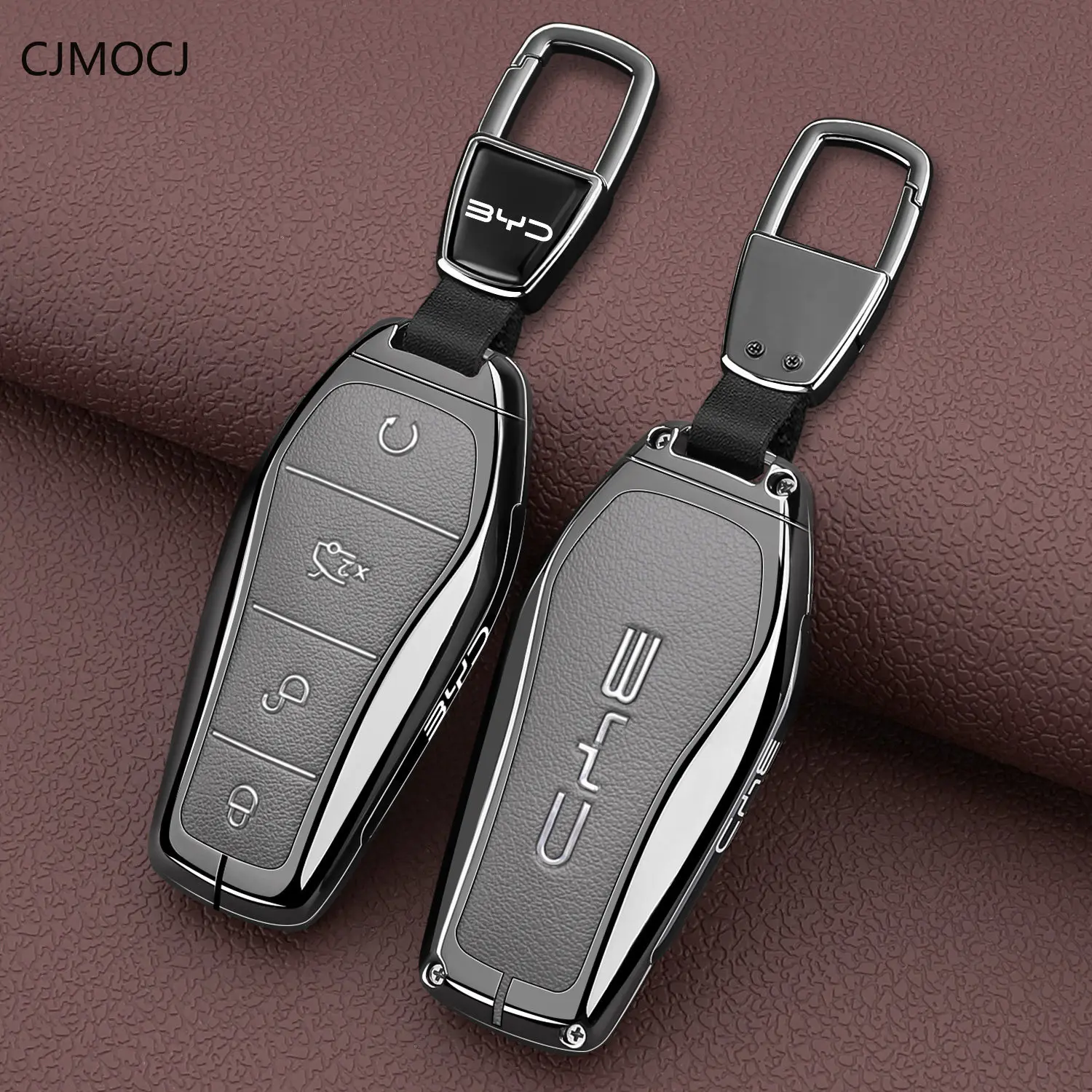 For BYD Song Key Case Cover Chain , Zinc Alloy Car Key Fob Shell, Anti-Scratch Shockproof Luxury Smart Keychain, BYD Accessories