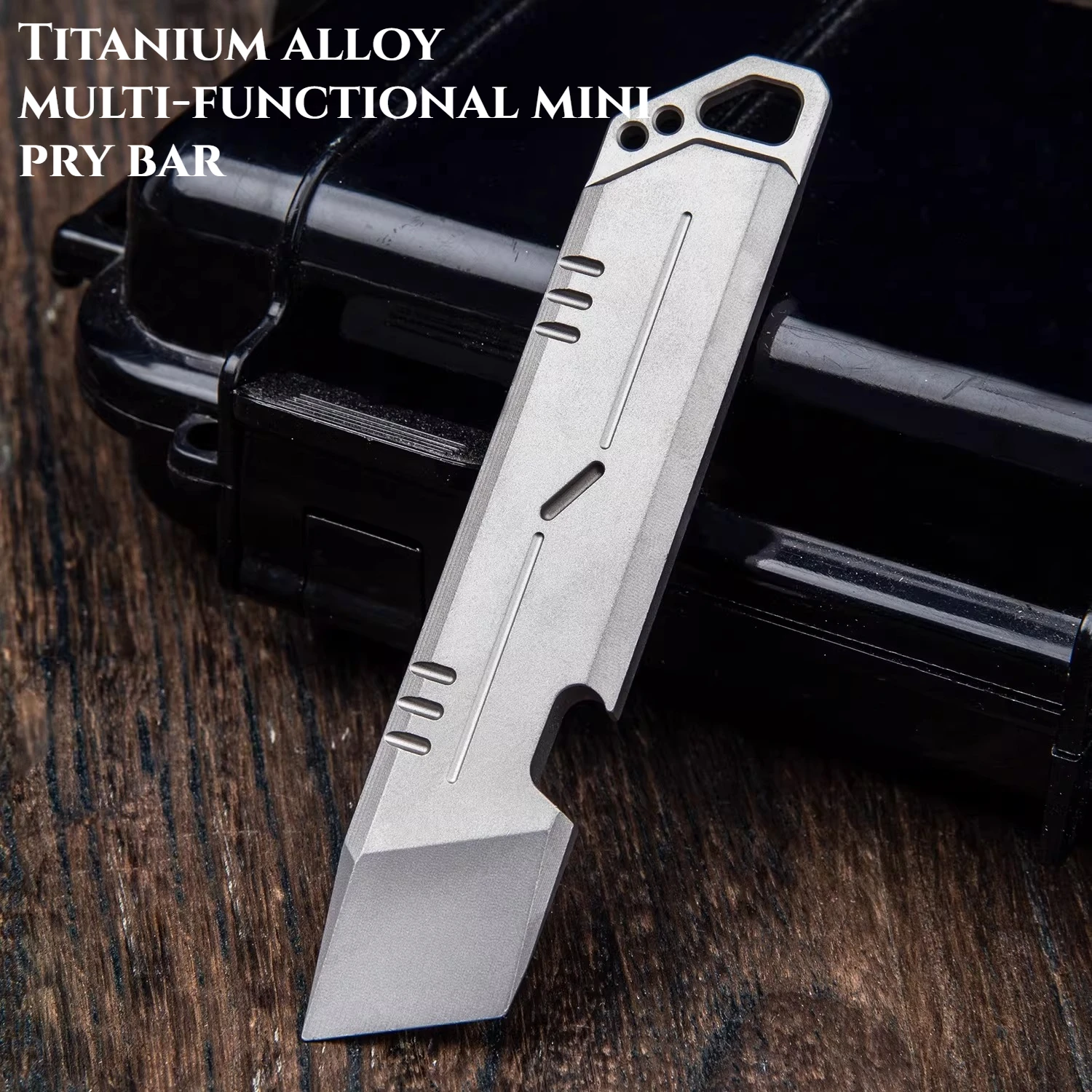 

Titanium Alloy Mini Pry Bar Multi-functional Portable EDC Screwdriver Bottle Opener Outdoor Emergency Tool