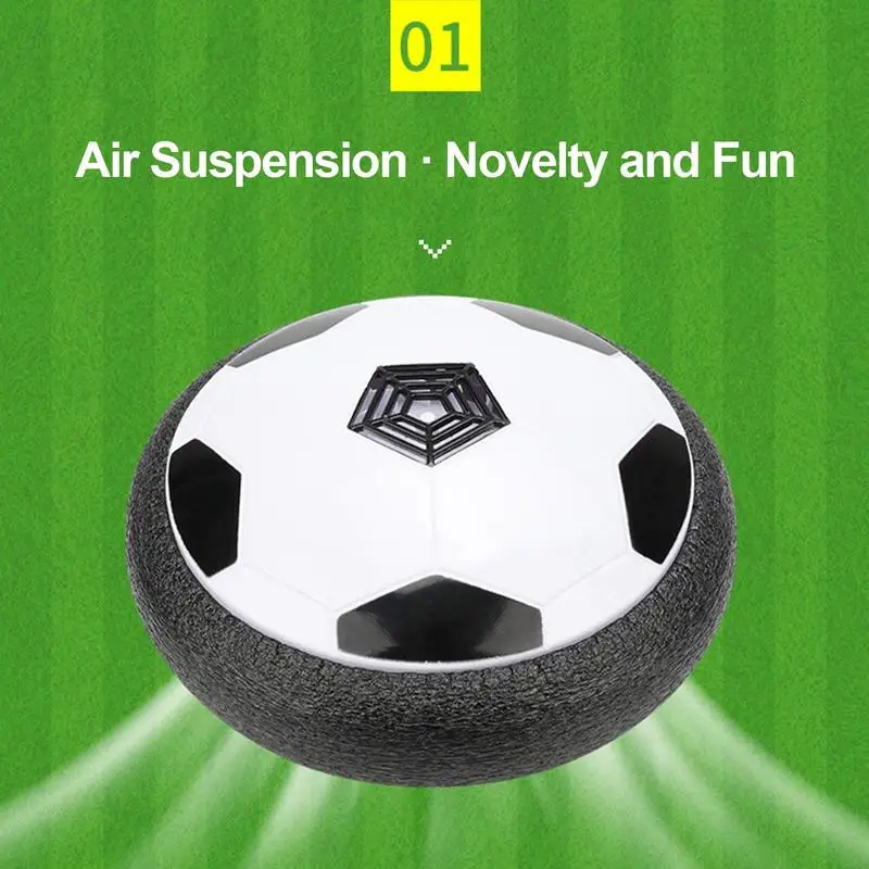 Pływająca piłka nożna Dysk Air Power Indoor Hover Football Indoor Outdoor Piankowy zderzak Akumulator Atrakcyjne światło Zabawa Moc powietrza