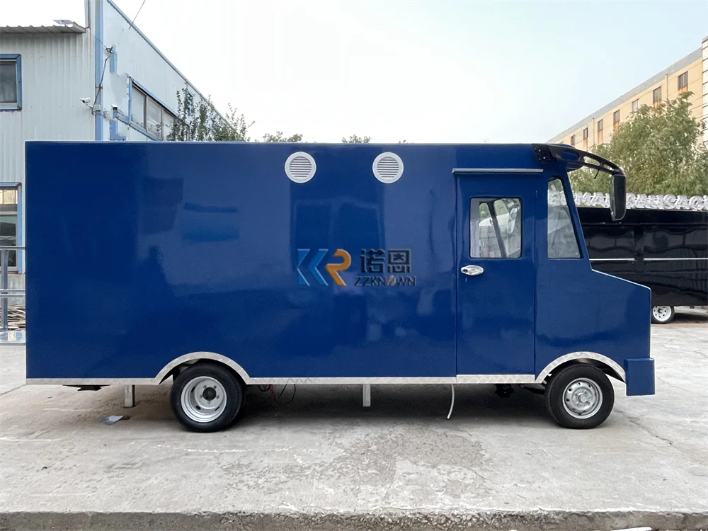 Electric Food Truck Van Mobile Kitchen Custom Fully Equipments Pizza Coffee Cart Concession Food Trailer Hot Dog Kiosk