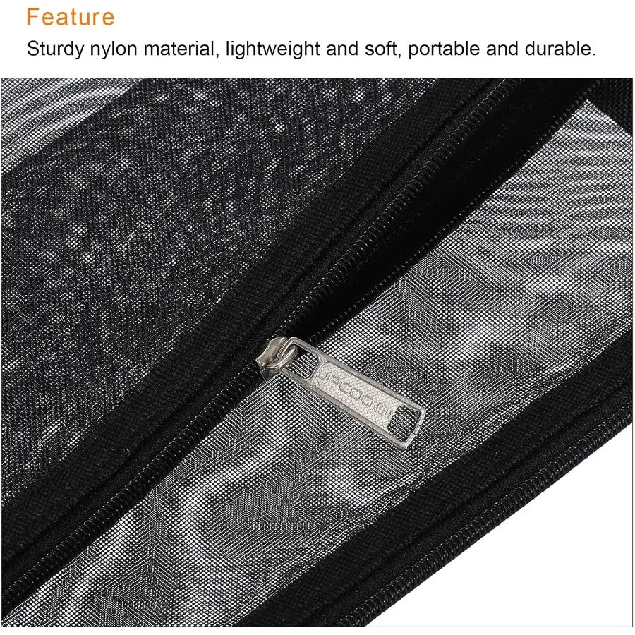 파티킬 메쉬 화장품 파우치 5개 세트 나일론 B6 사이즈 펜슬 케이스 여행용 세면도구 화장품 메이크업 지퍼 메쉬 세면도구 보관함