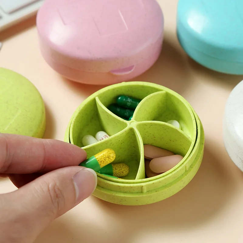 صندوق دواء صغير محمول للسفر أسبوعيًا منظم شخصي بخمسة شبكات حاوية حبوب منع الحمل حقيبة تخزين الأدوية المدمجة