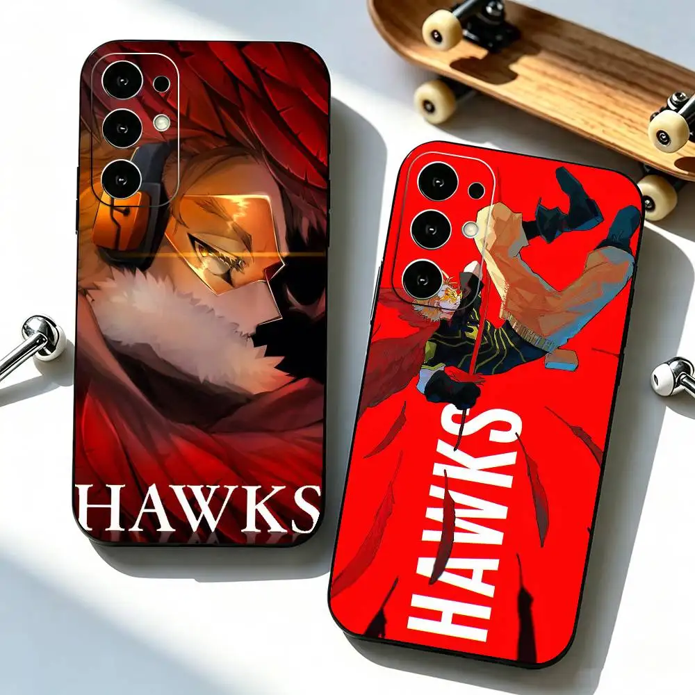 MHA My H-Hero Hawks  Phone Case Black Silicone Soft For Samsung S25,S24,S21,S22,S23,S30,Ultra,S20,Plus,Fe,Lite