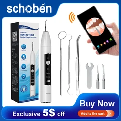 Schoben Dental-limpiador ultrasónico con cámara, escarificador Dental eléctrico Visual, eliminador de cálculo, irrigador de dientes, eliminador de sarro