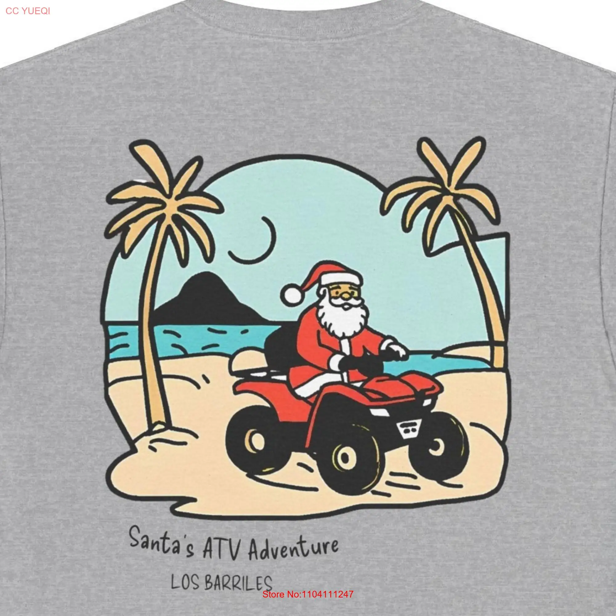 Santa South of the Border T Shirt ATV Adventure in Los Barriles East Cape Baja Mexico Christmas Holiday Chrismas Cabo