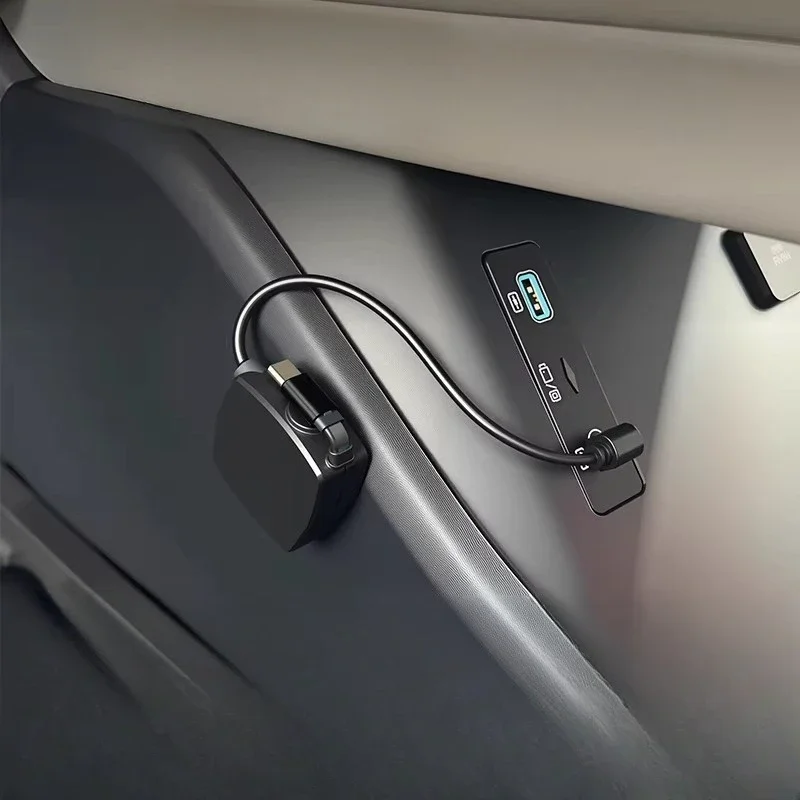 For SHUN SOON Retractable Car Charger Docking Station  Fit BYD Changan Geely New Energy Vehicles Auto Fast Charging Accessories