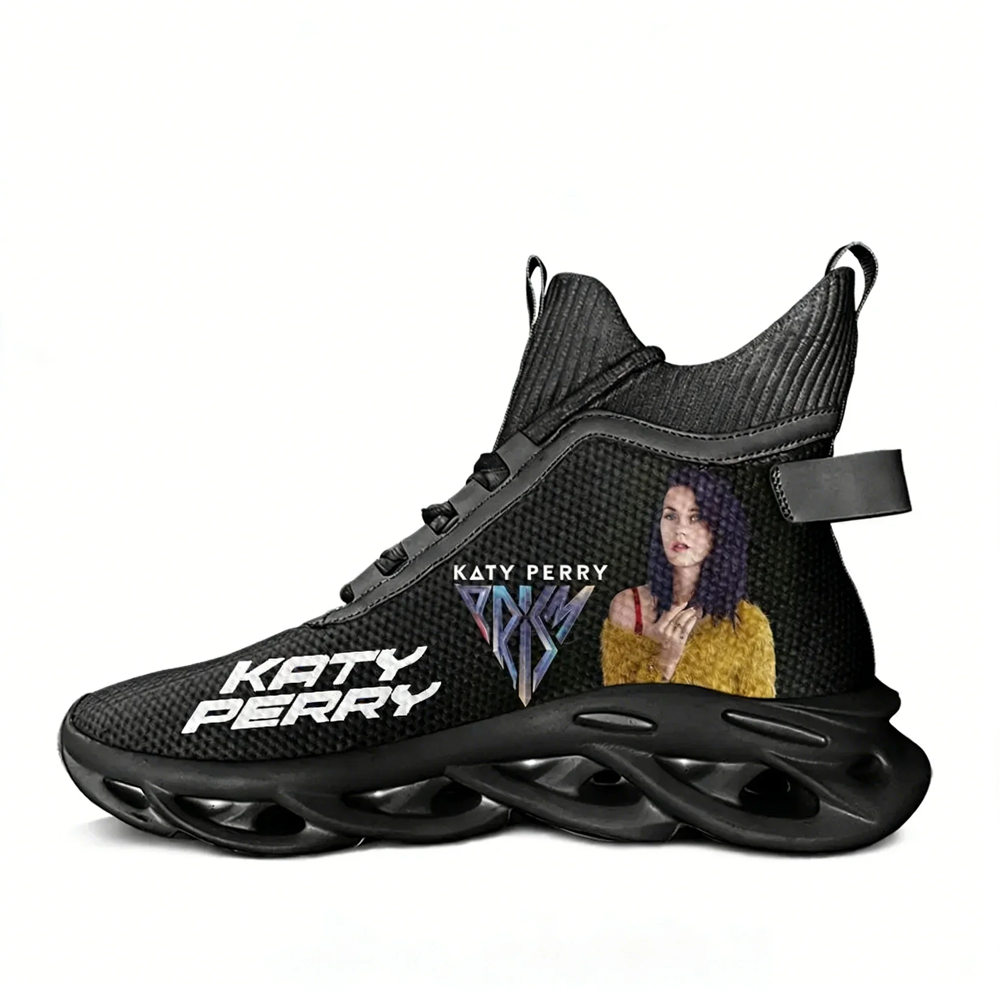 Katy Perry Singer High Top Flats Sneakers Zapatillas de senderismo para hombre y mujer, zapatillas ligeras para viajes y montañismo, zapatillas para correr