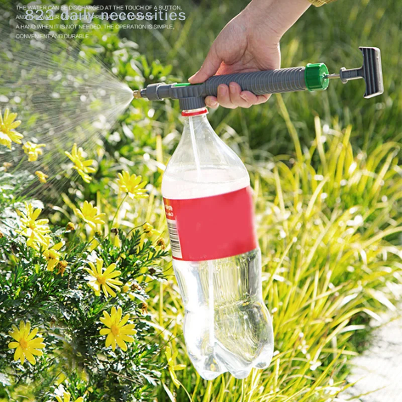 convenientManual High Pressure Air Pump Manual Sprayer Adjustable Drink Bottle Spray Head Nozzle Garde
