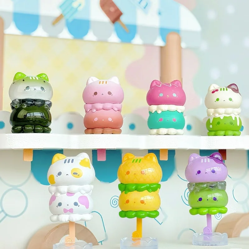 Neue Erdbeer Mousse Octopus Meow Meow Popsicle Serie Blind Box Spielzeug Niedliche Figuren Trendy Bohnen Sammeln Spielzeug Für Kinder
