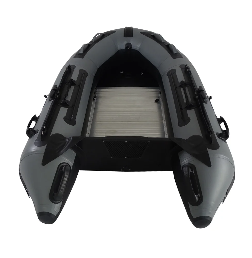 قارب قابل للنفخ 0.9 ملم PVC أرضية من الألومنيوم قارب صيد قابل للنفخ مع محرك
