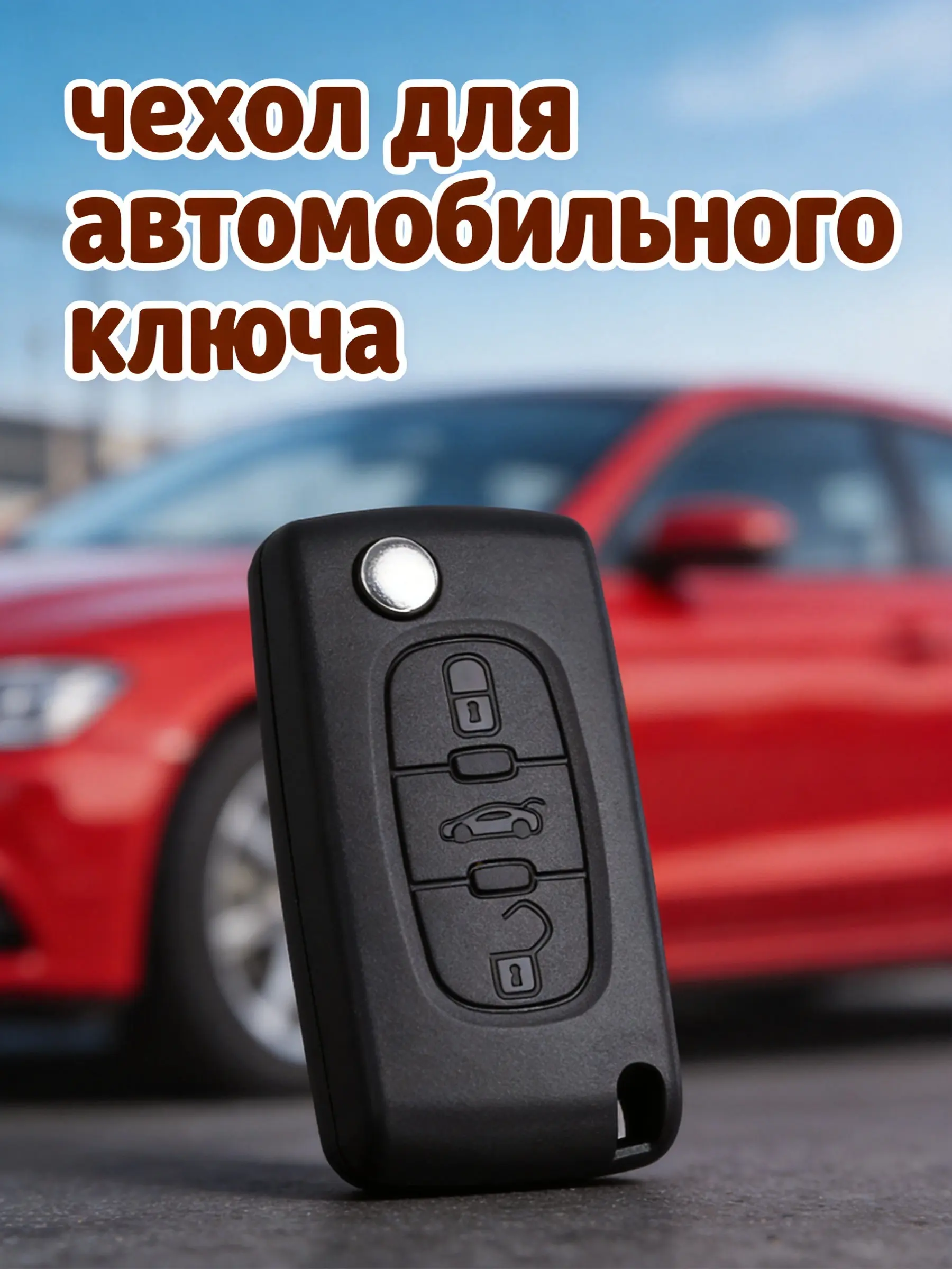3 Button Folding Key Shell Case Black Hard Metal Plastic Compatible with Peugeot 407 407 Replacement Remote Key Fob Cover