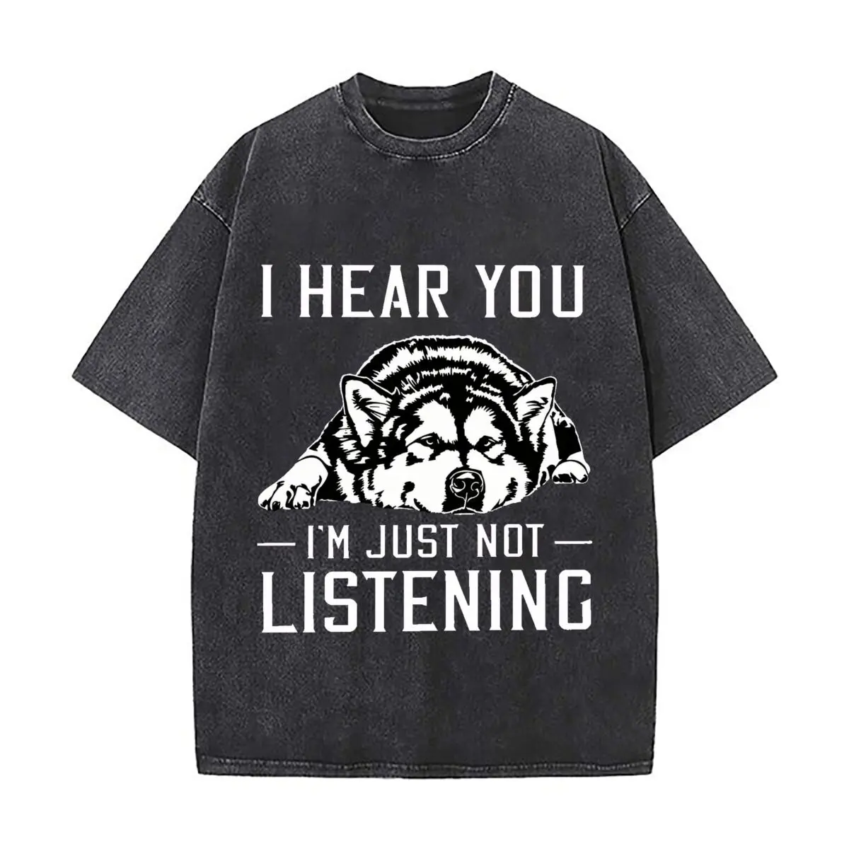 Camisetas divertidas de estilo vintage con estampado de perro Alaskan Malamute, estilo streetwear, para citas de café