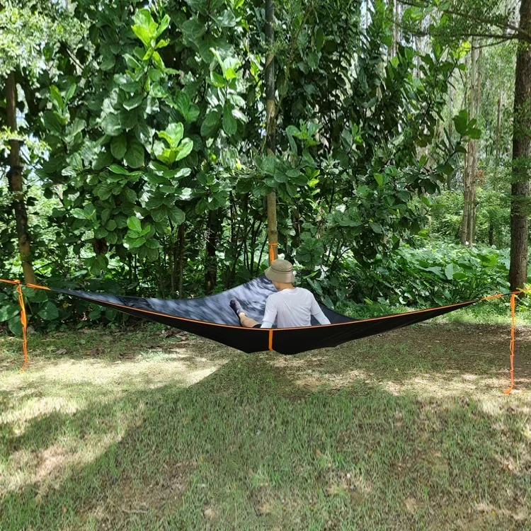 

Folding Portable Mesh Compact Travel Hammock Swing Modern Leisure Bed Aerial Triangular Hammock