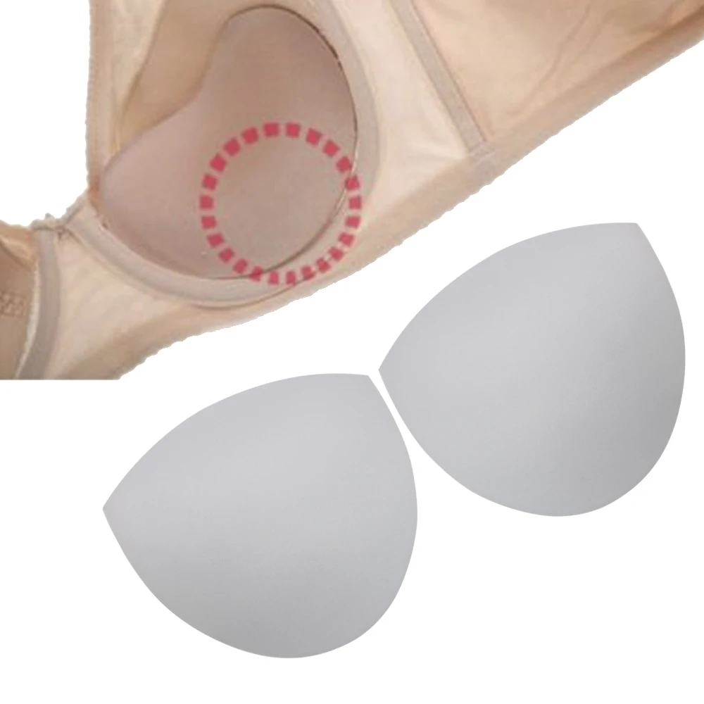 Removable Bra Pads Inserts Large Size Bra Pads Women Half Round Thick Cushion Sports Cups Bra Insert for Bikini Top 20 pieces