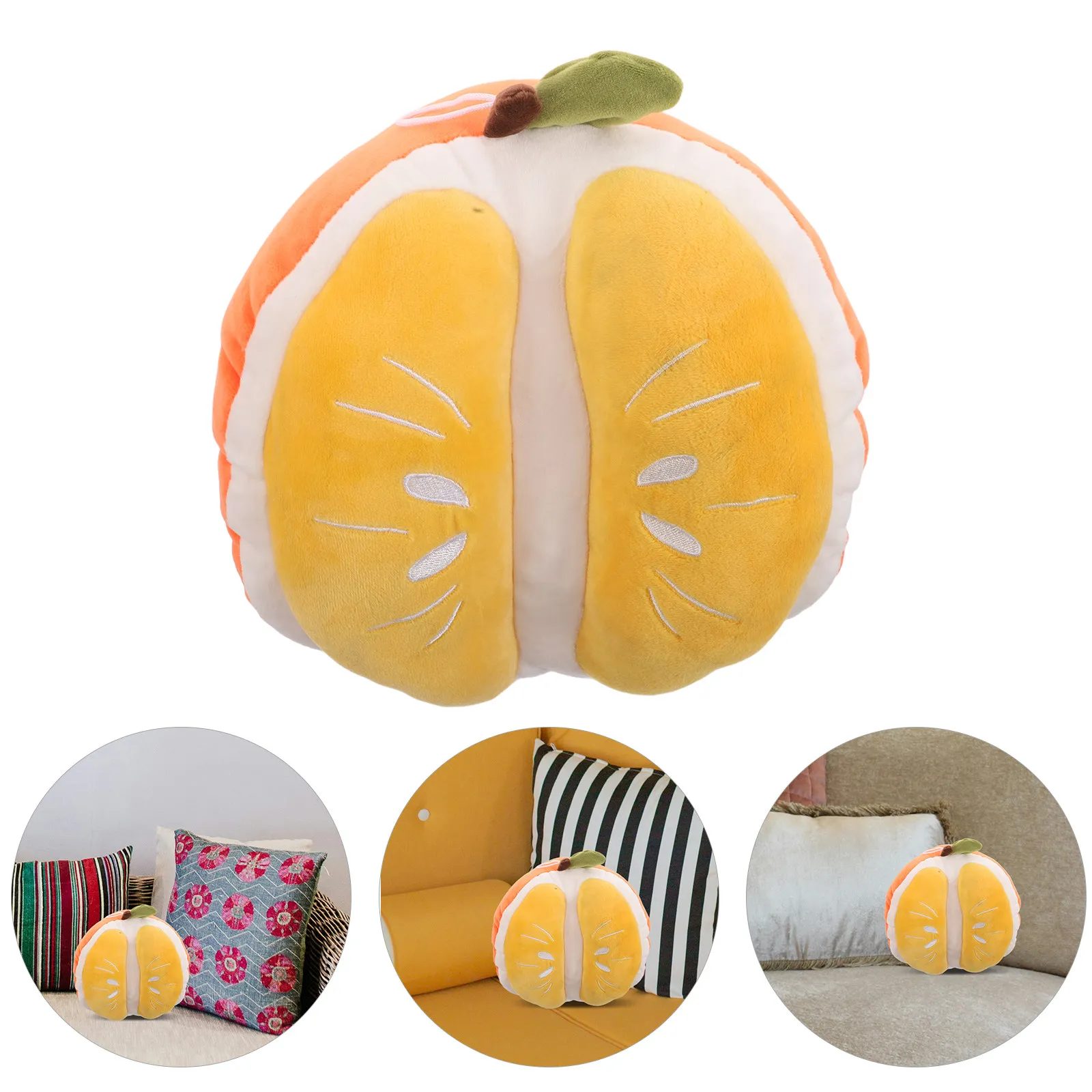 

Realistic Orange Shaped Soft Pillow for Kids Adults Decorative Throw Cushion Chair Sofa Floor Home Bedroom Classroom Gift