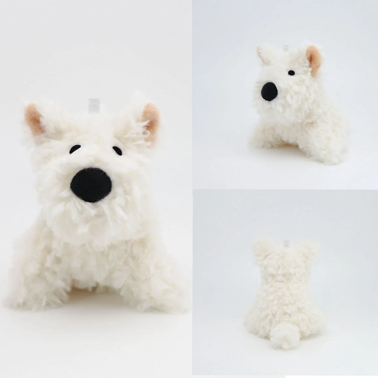 

New high-end West Highland White Terrier doll DIY plush toy for dog grooming, doll accessory, bag hanger, pendant, 12cm