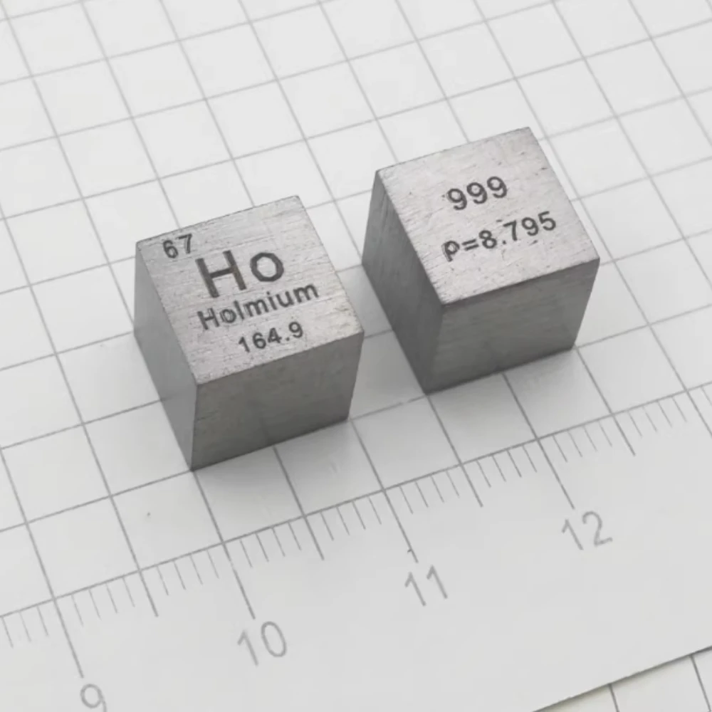 Metal Holmium Cube Small Statue Periodic Table Collection Display Decoration Scientific Research Teaching Model Chemistry Gift
