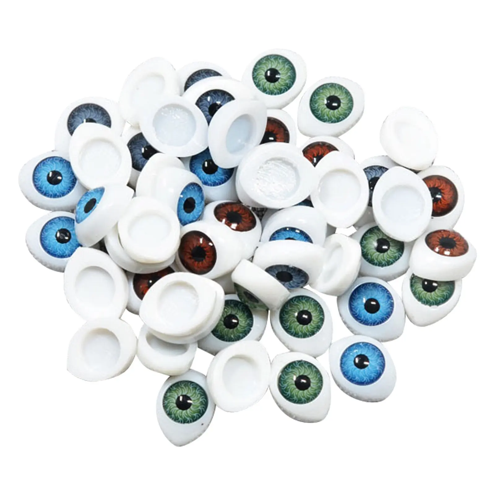 

180 шт. реалистичных полых полукруглых глаз из легкого пластика для рукоделия, вязания крючком, мягких игрушек и DIY-проектов, имитация, безопасные