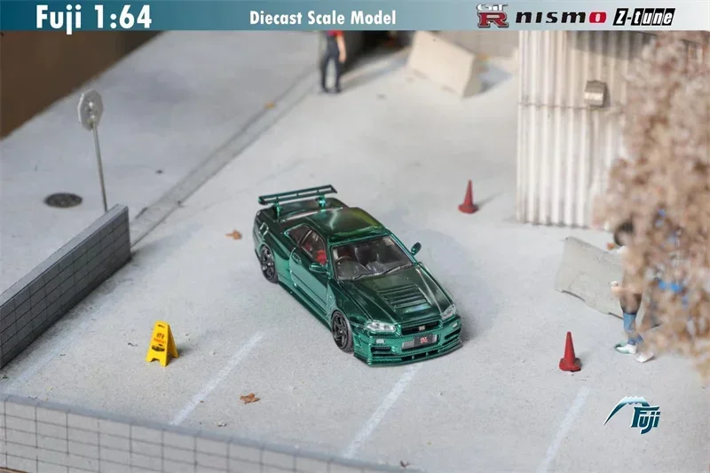 Fuji 1:64 Skyline R34 GT-R Nismo Z-Tune Carbon Limited999 รถโมเดลDiecast