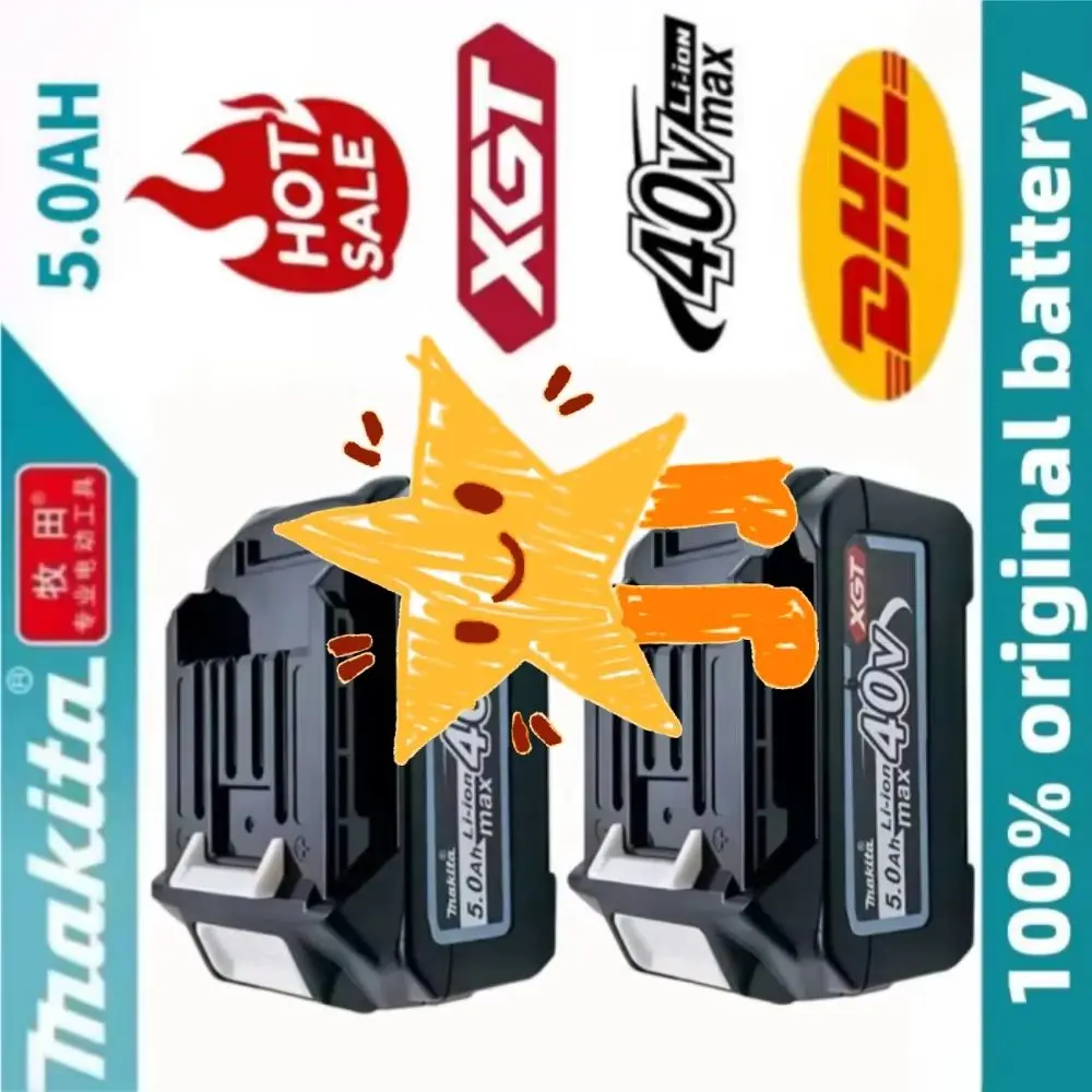 

Makita 40V MAX XGT BL40 Series 5.0Ah Lithium Ion Battery New Original Condition Compatible with BL4020 BL4025 BL4040 Tools